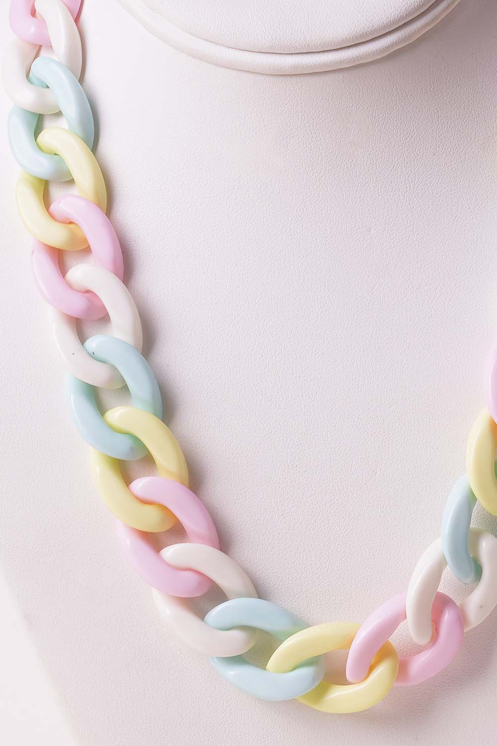 Multi-Color Pastel Chain Necklace
