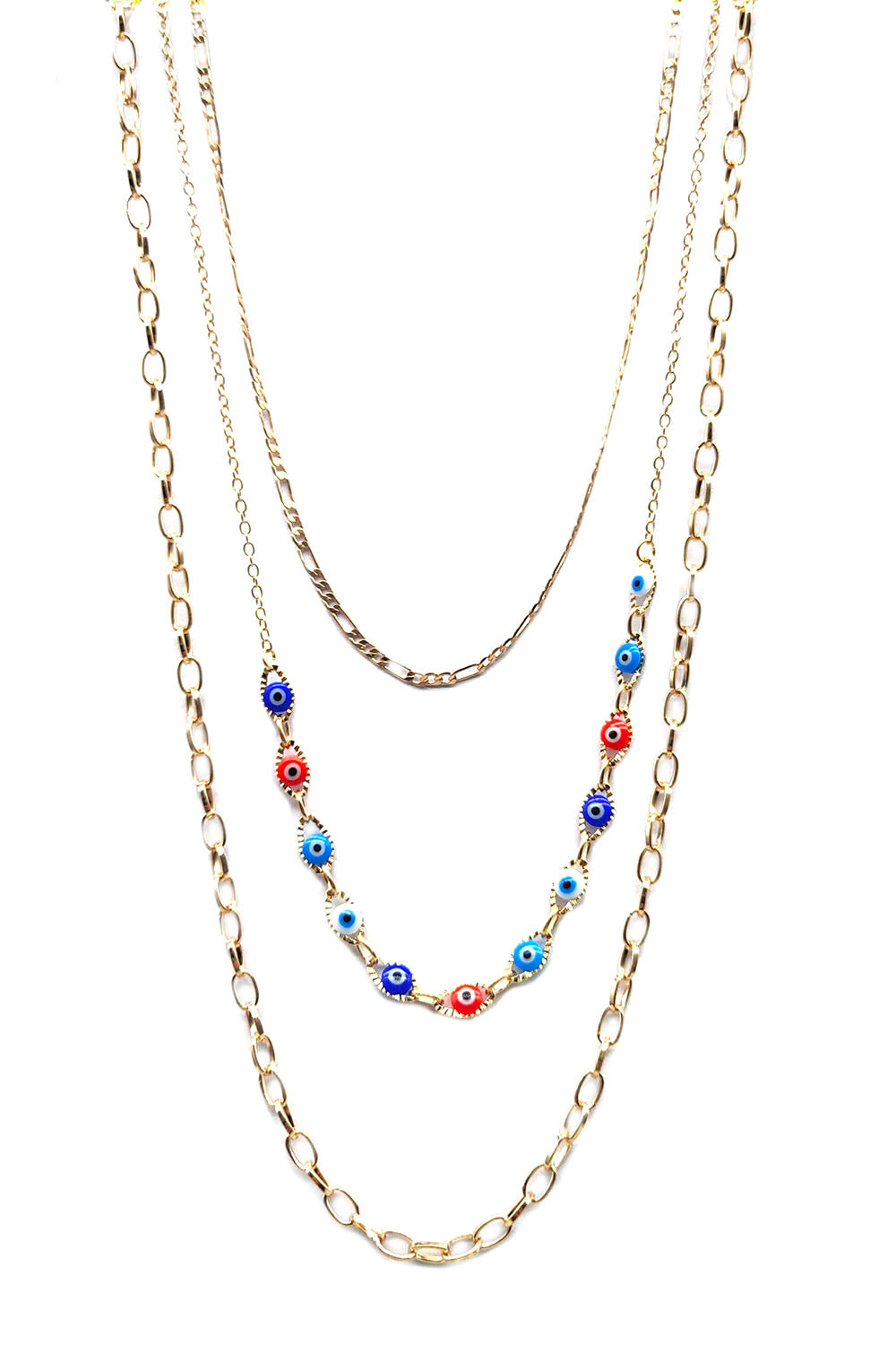 Evil Eye Layered Necklace