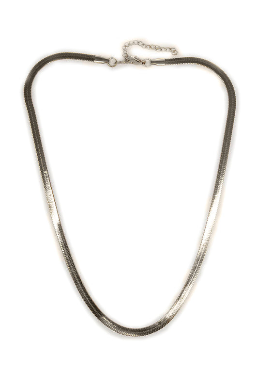Silver Stainless Steel Herringbone Chain