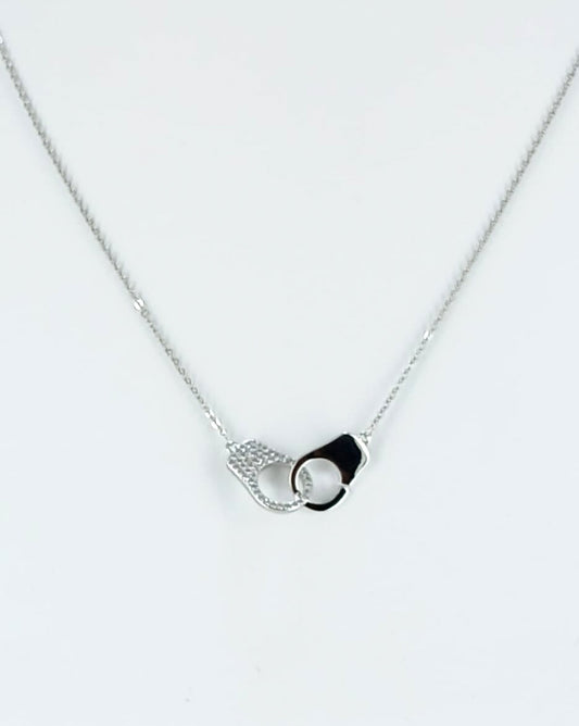 Handcuff Gold Dipped Pendant  Necklace