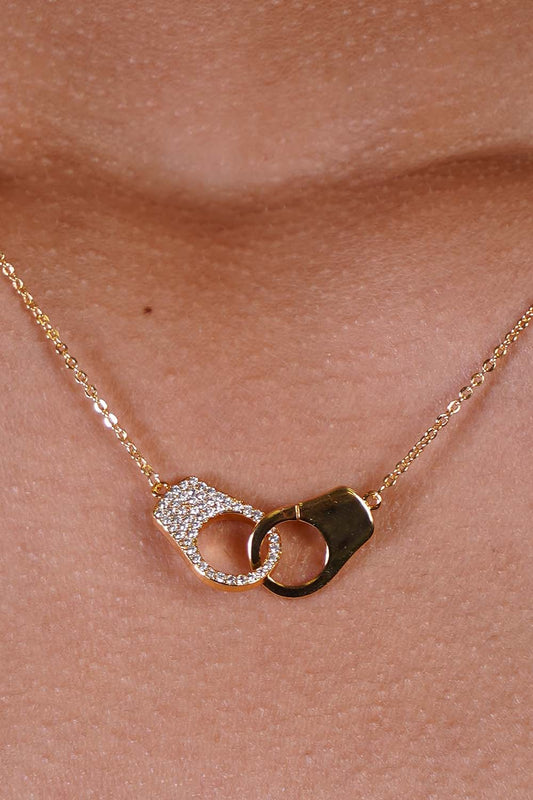 Handcuff Gold Dipped Pendant Necklace