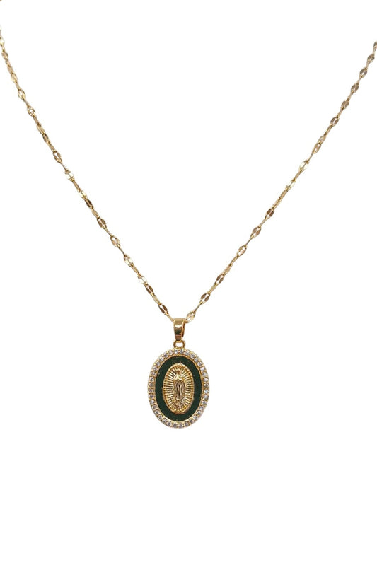 Gold Dipped Religious Pendant Necklace