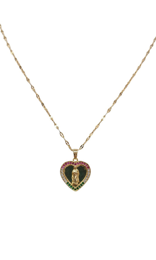 Gold Dipped Religious Pendant Necklace