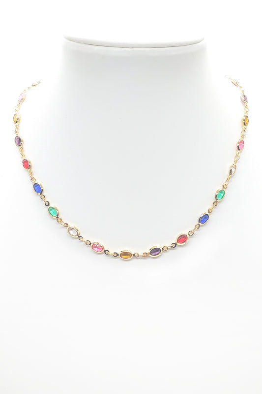 Stainless Steel Baguette Necklace