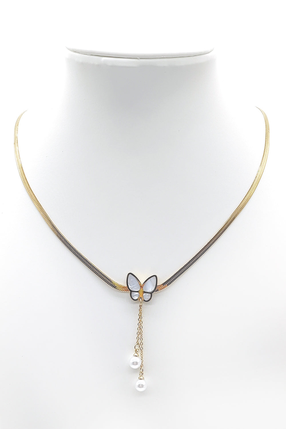 Stainless Steel Butterfly Pendant Necklace