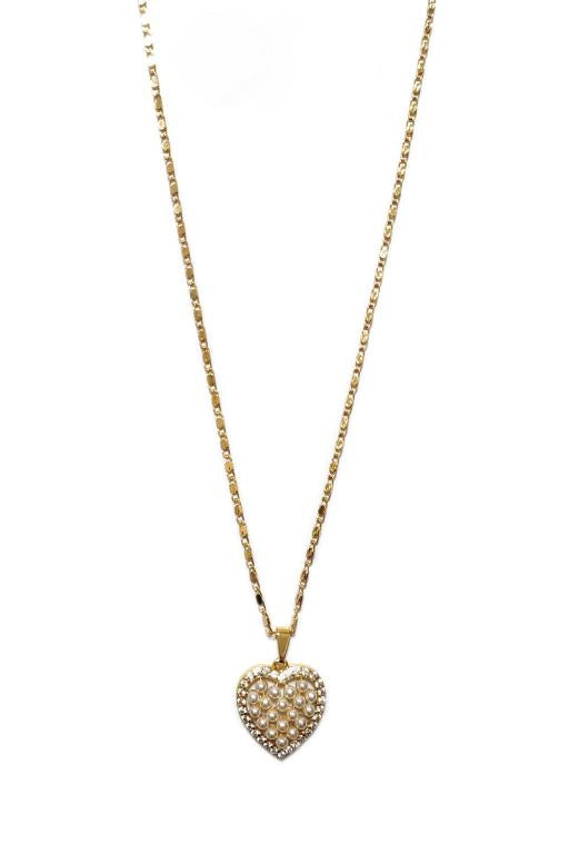 Gold Dipped Heart Pendant Necklace