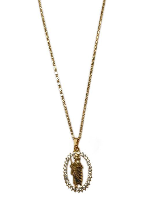 Gold Dipped Religious Pendant Necklace