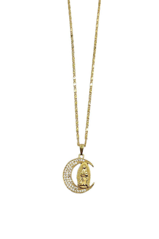 Gold Dipped Religious Pendant Necklace