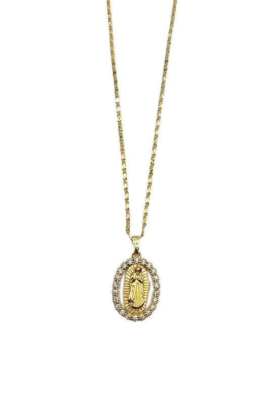 Gold Dipped Religious Pendant Necklace