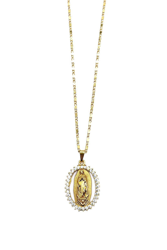 Gold Dipped Religious Pendant Necklace