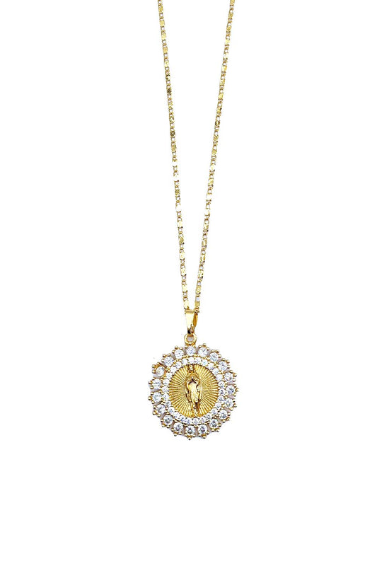 Gold Dipped Religious Pendant Necklace