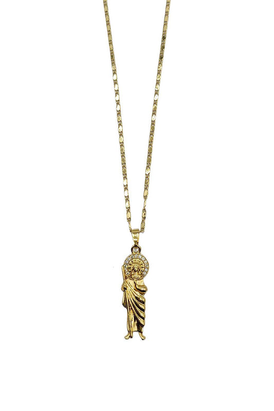 Religious Pendant Necklace Gold Dipped