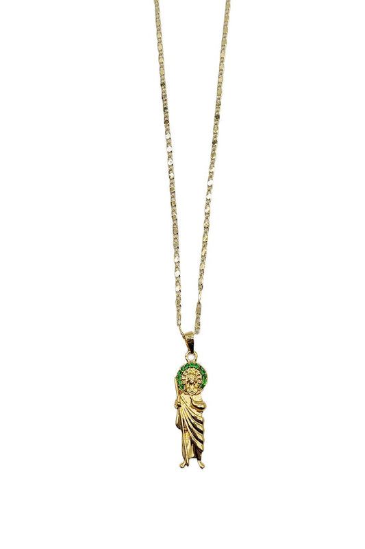 Multi Gold Dipped Religious Pendant Necklace