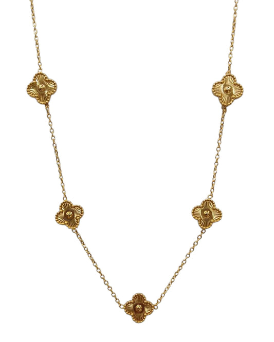 Stainless Steel Flower Necklace