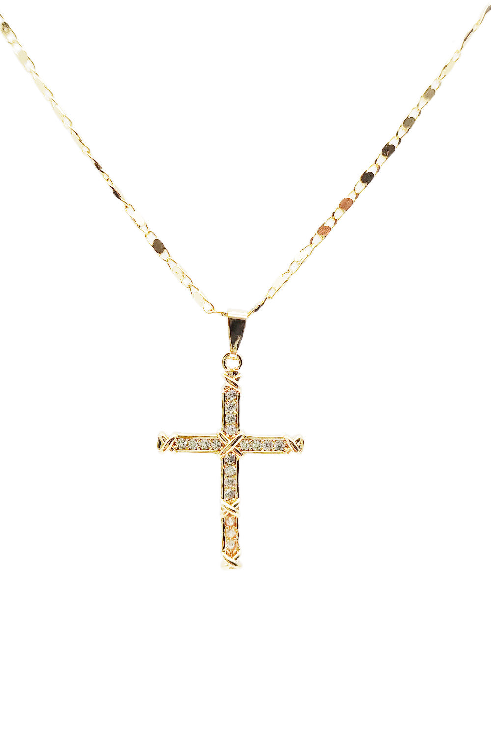 Gold Dipped Cross Pendant Necklace