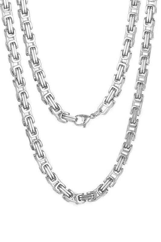 Silver Stainless Steel Link Chain Necklace
