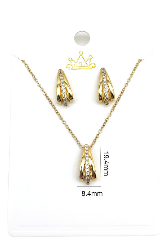 Gold Dipped Pendant Set