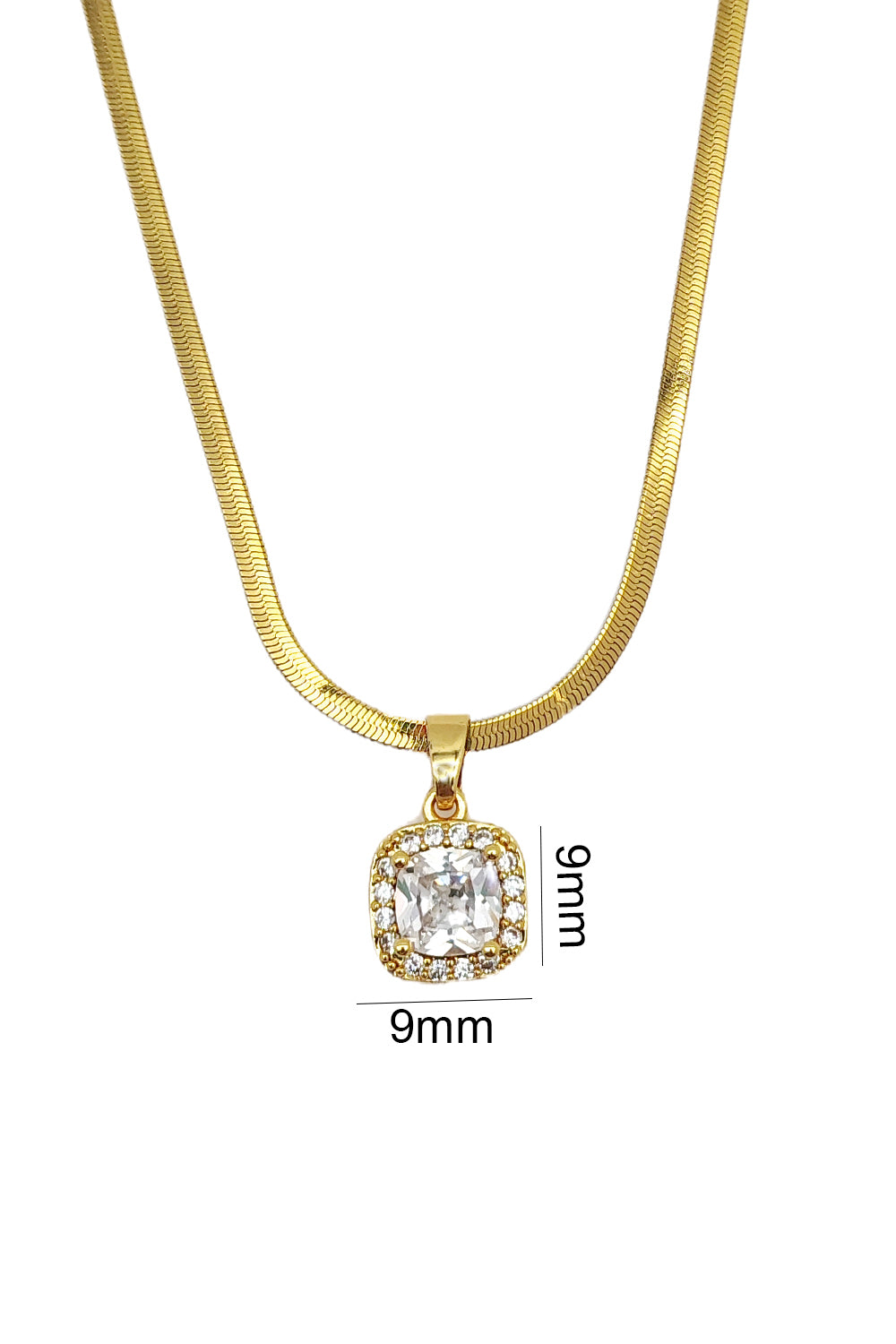 Stainless Steel Rhinestone Pendant