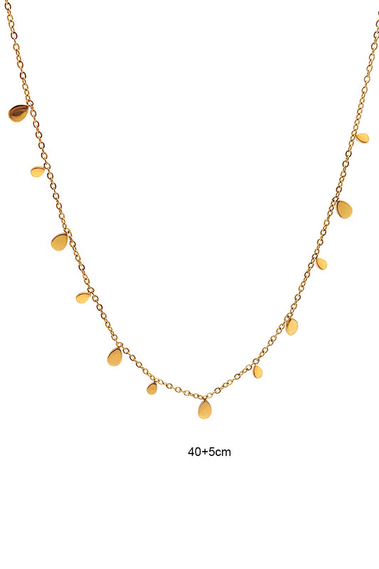 Stainless Steel Dainty Teardrop Necklace