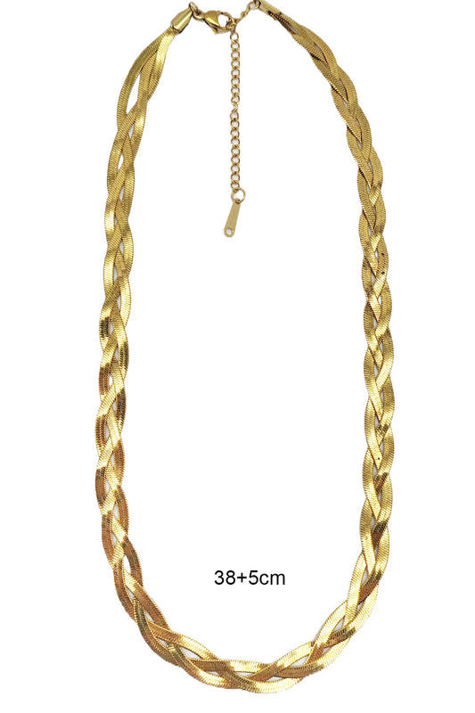 Stainless Steel 38cm Braid Snake Chain