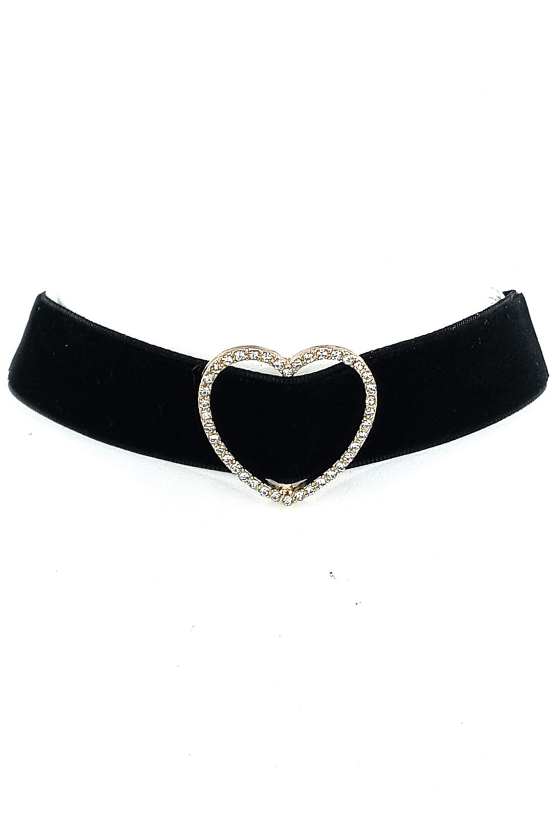 Black Velvet Heart Design Choker