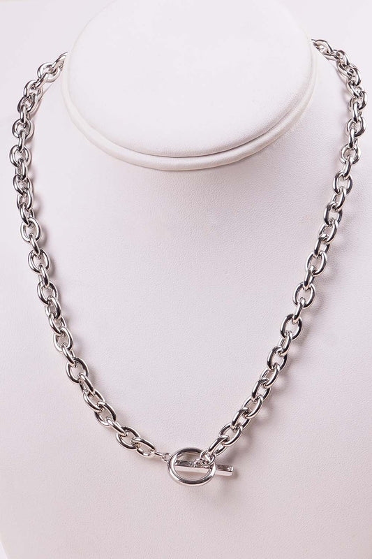 Silver Toggle Chain Necklace