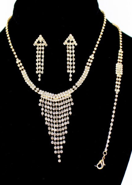 Rhinestone Necklace Set