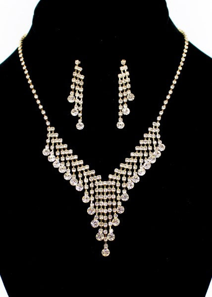 Rhinestone Necklace Set