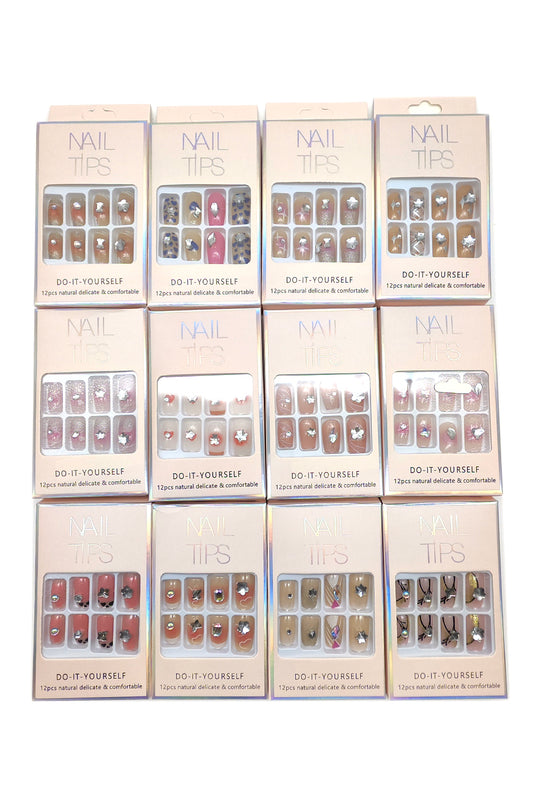 Mix Design Squared Shape Press-On Nails