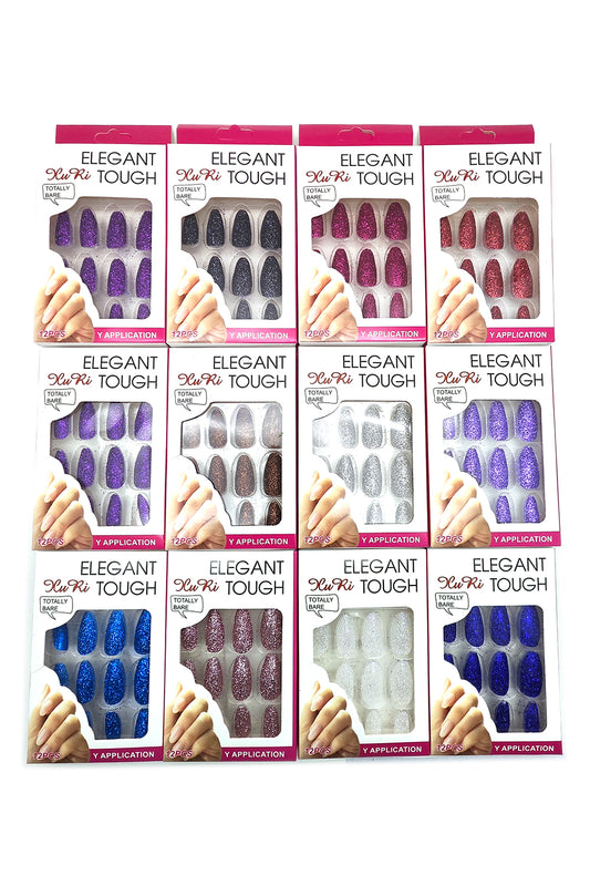 Glitter Almond Shape Press-On Nails