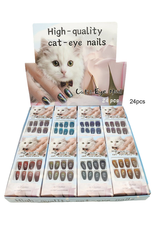 Almond Shape Cat-Eye Press-On Nails