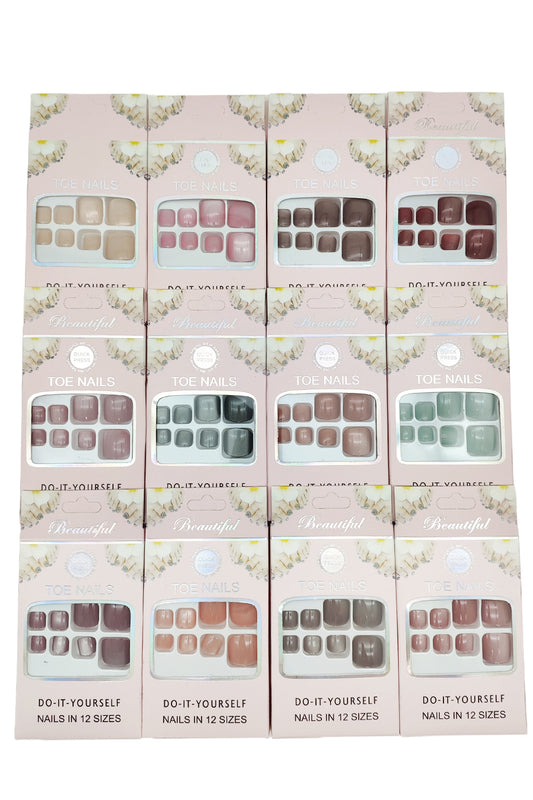 Solid Colors Press-On Toenails