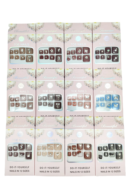 Assorted Design Press-On Toenails