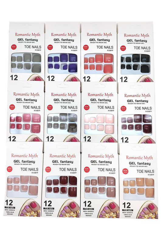 Solid Colors Press-On Toenails