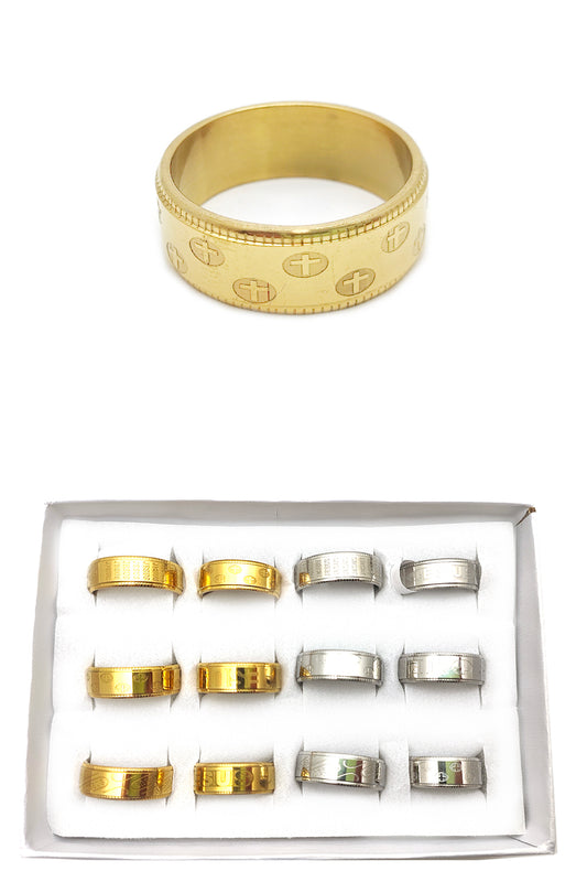 Stainless Steel Cross Ring