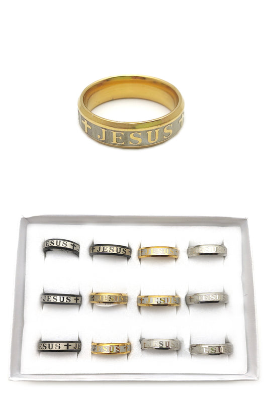 Stainless Steel Jesus Ring