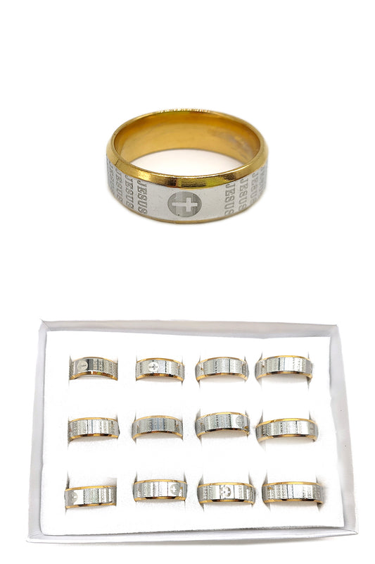 Stainless Steel Jesus Cross Ring