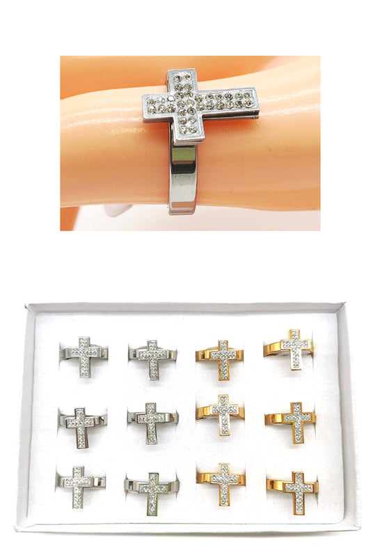 Stainless Steel Cross Design Ring