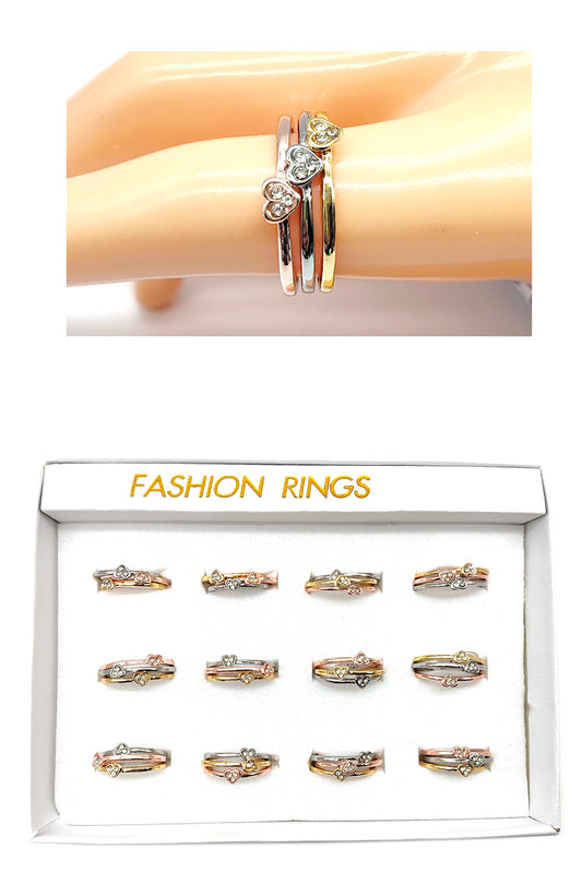 Heart Design 3pc Ring Set