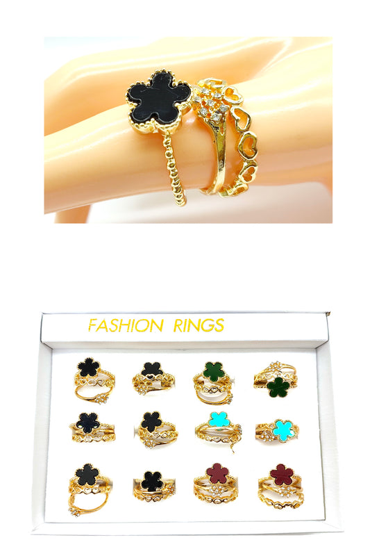 Clover Design 3-piece Set Ring