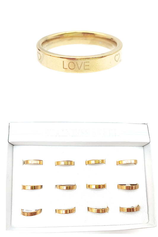 Stainless Steel Love Rings