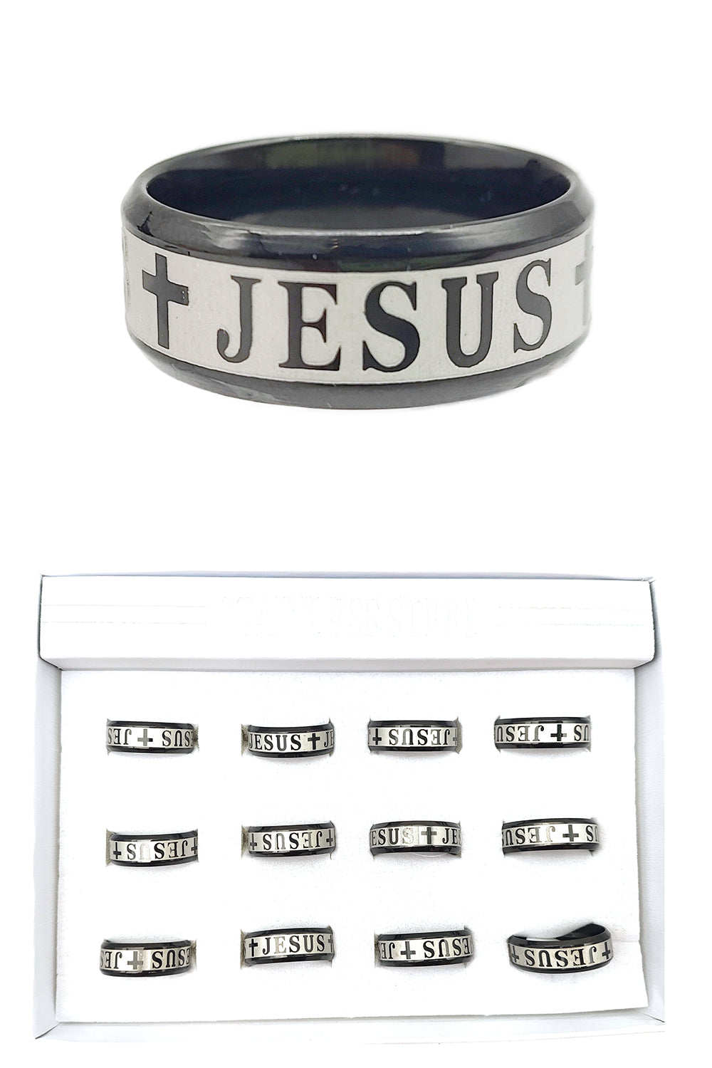 Stainless Steel Jesus Design Ring