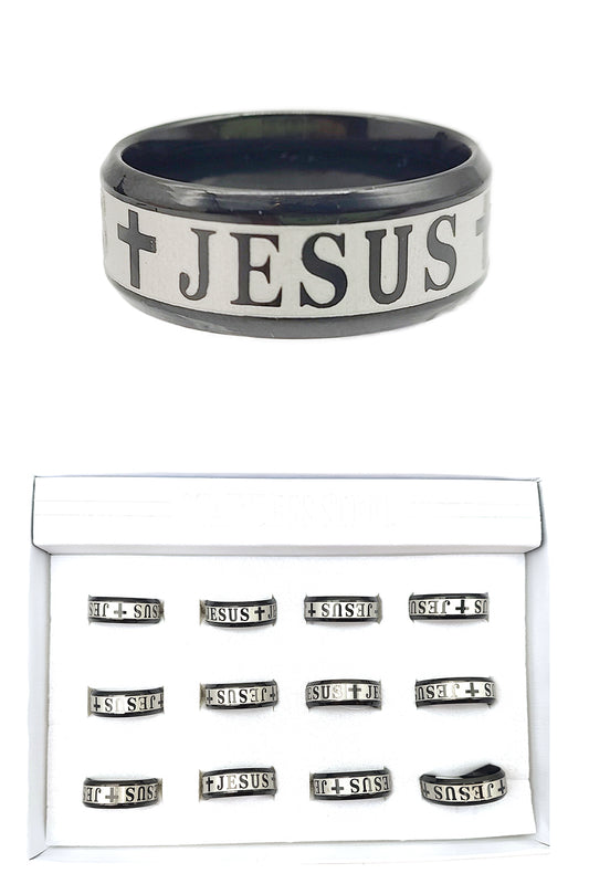 Stainless Steel Jesus Design Ring