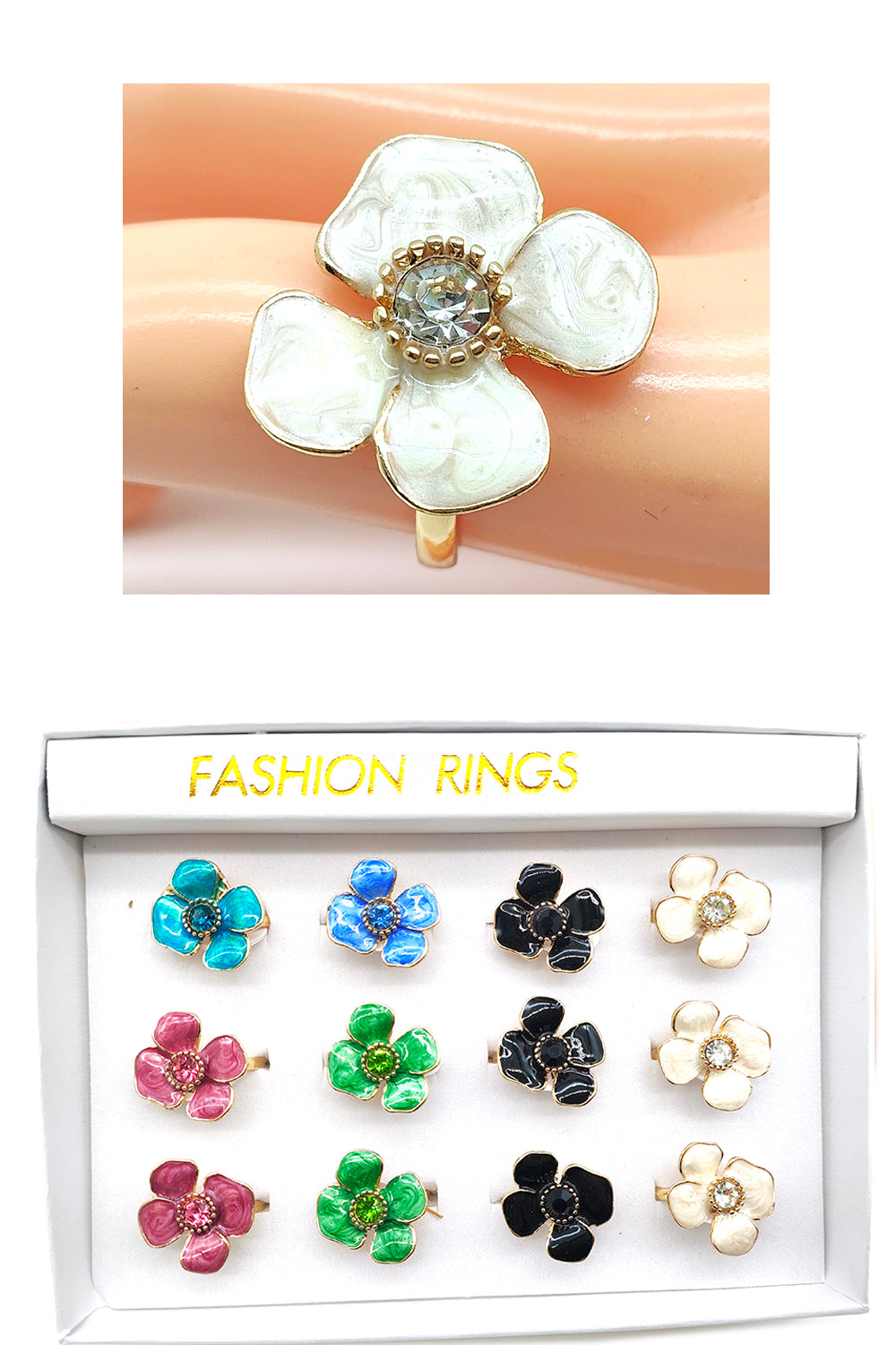 Flower Design Fashion Ring