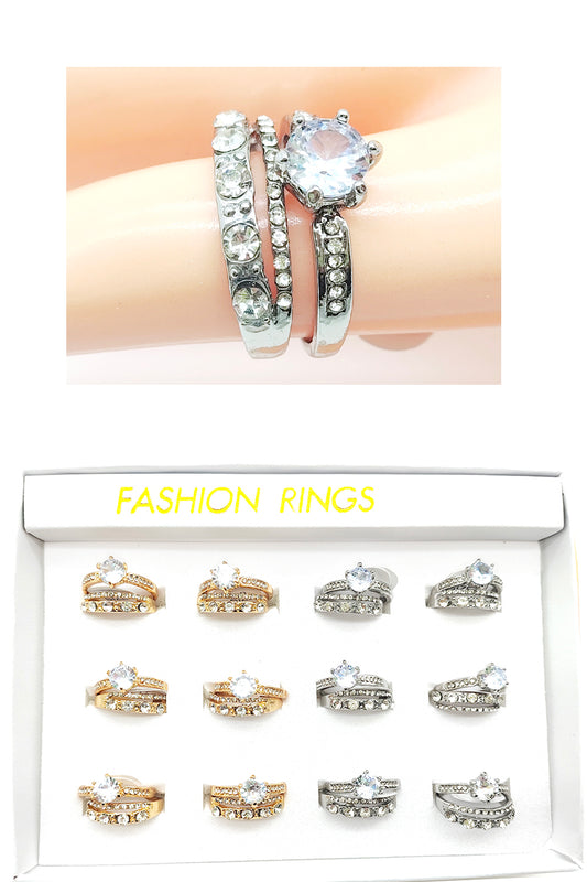 Fashion Rhinestone 2-piece Rings