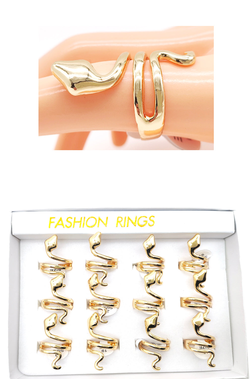 Snake Design Gold Ring
