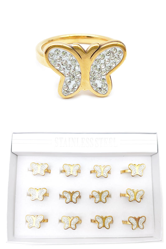 Stainless Steel Butterfly Ring