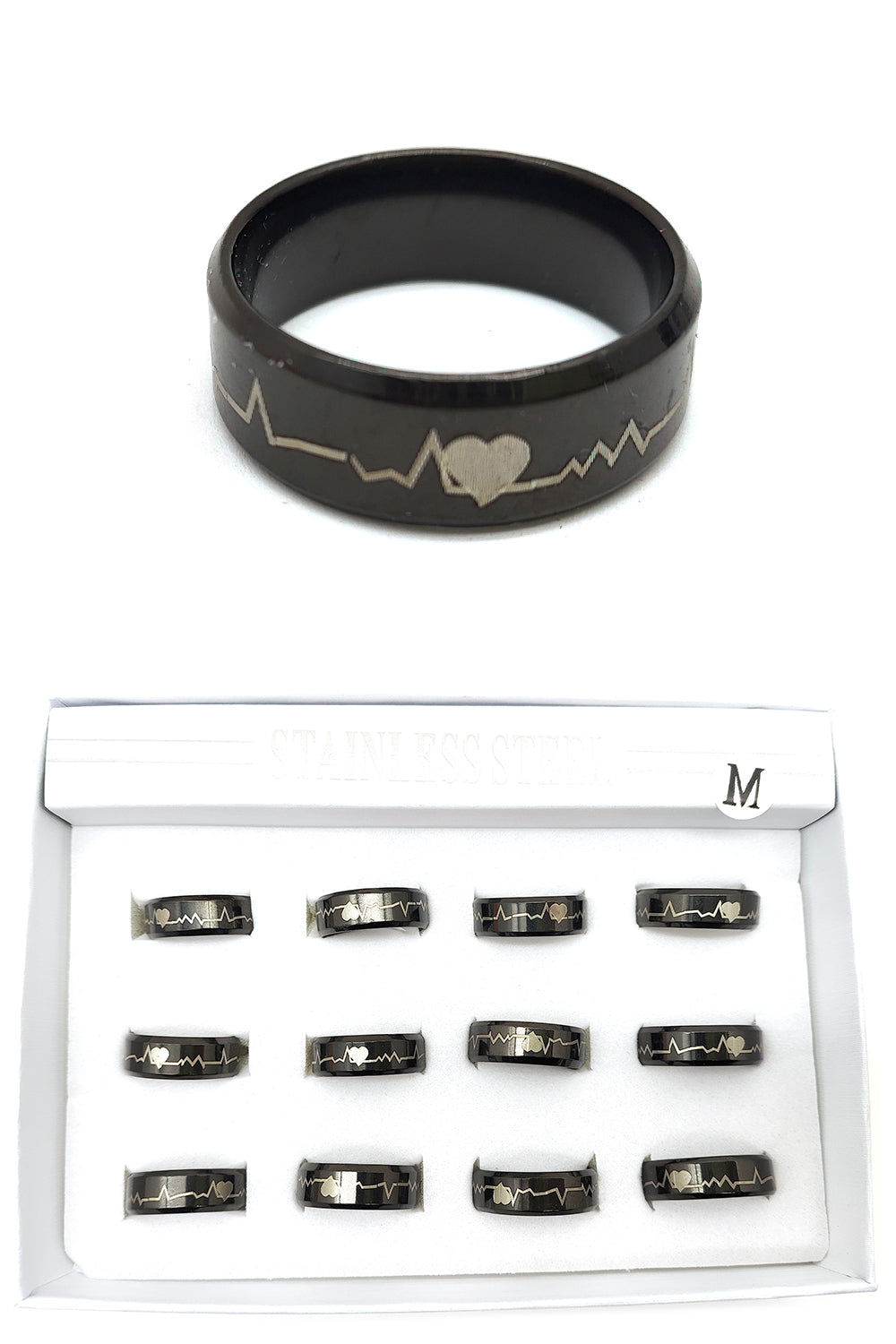 Stainless Steel Heart Ring