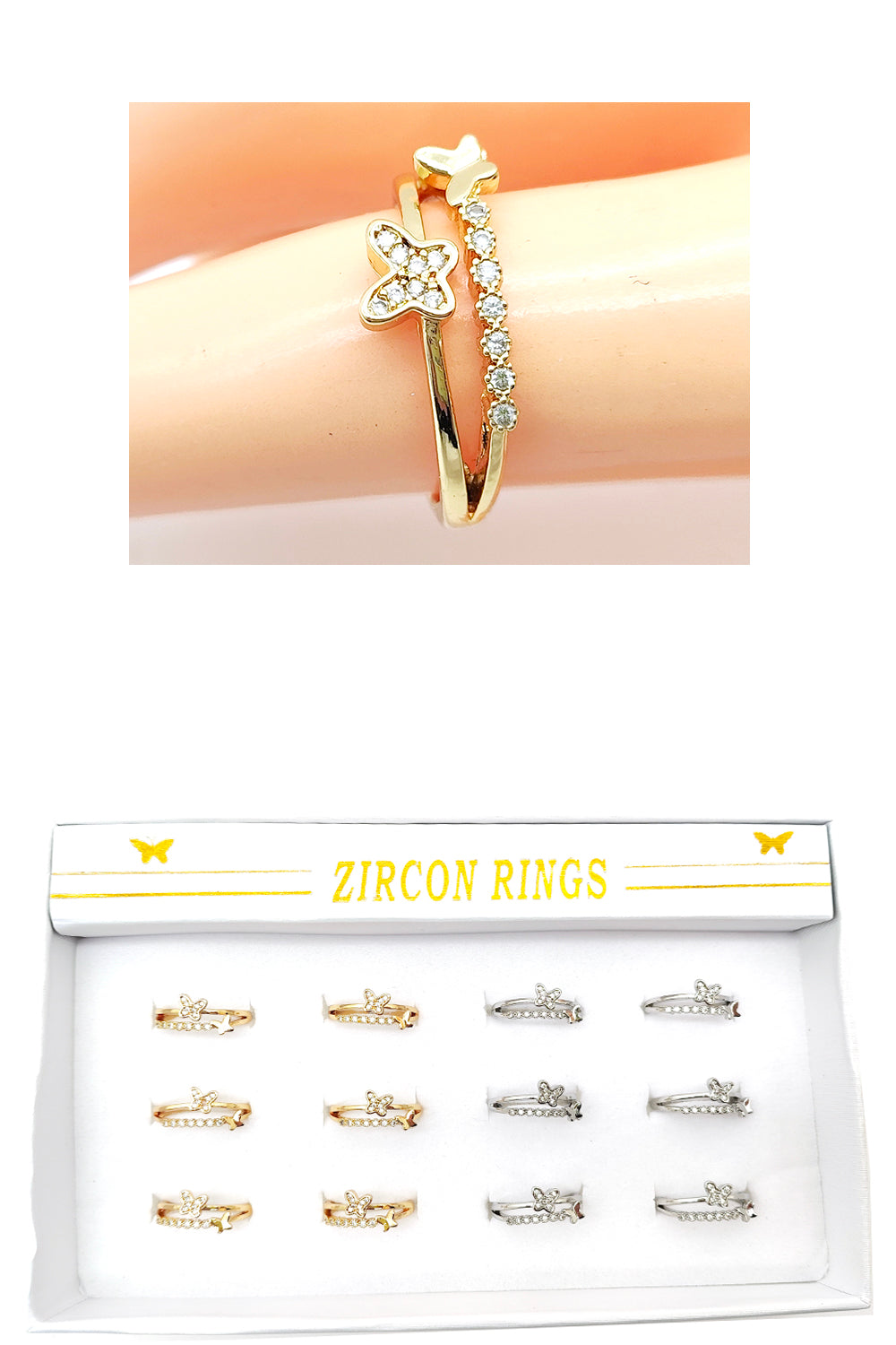 Dainty Butterfly Fashion Rings