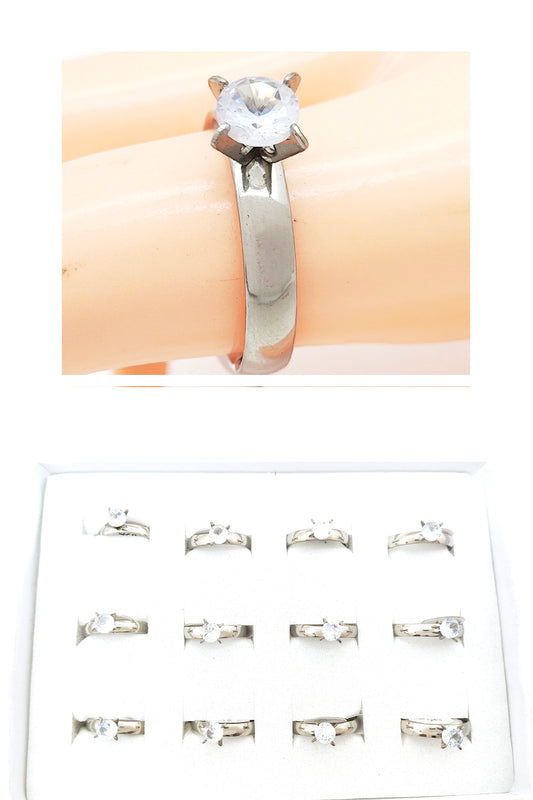 Silver Stainless Steel Promise Ring